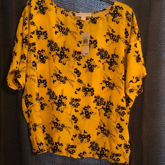 Brand new Michael Kors bright yellow blouse - Picture 2 of 5